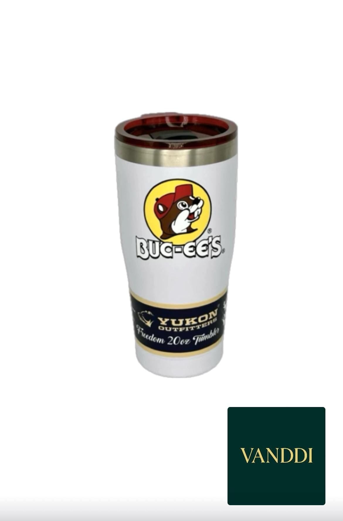 Buc-ee's White 20oz Tumbler, Double Wall Insulated