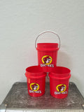 Buc-ee’s Mini Buckets with Handles, Red Mini Buckets, Bucees Bucket, Limited, Collectible, Beer Pong Game, Party Games