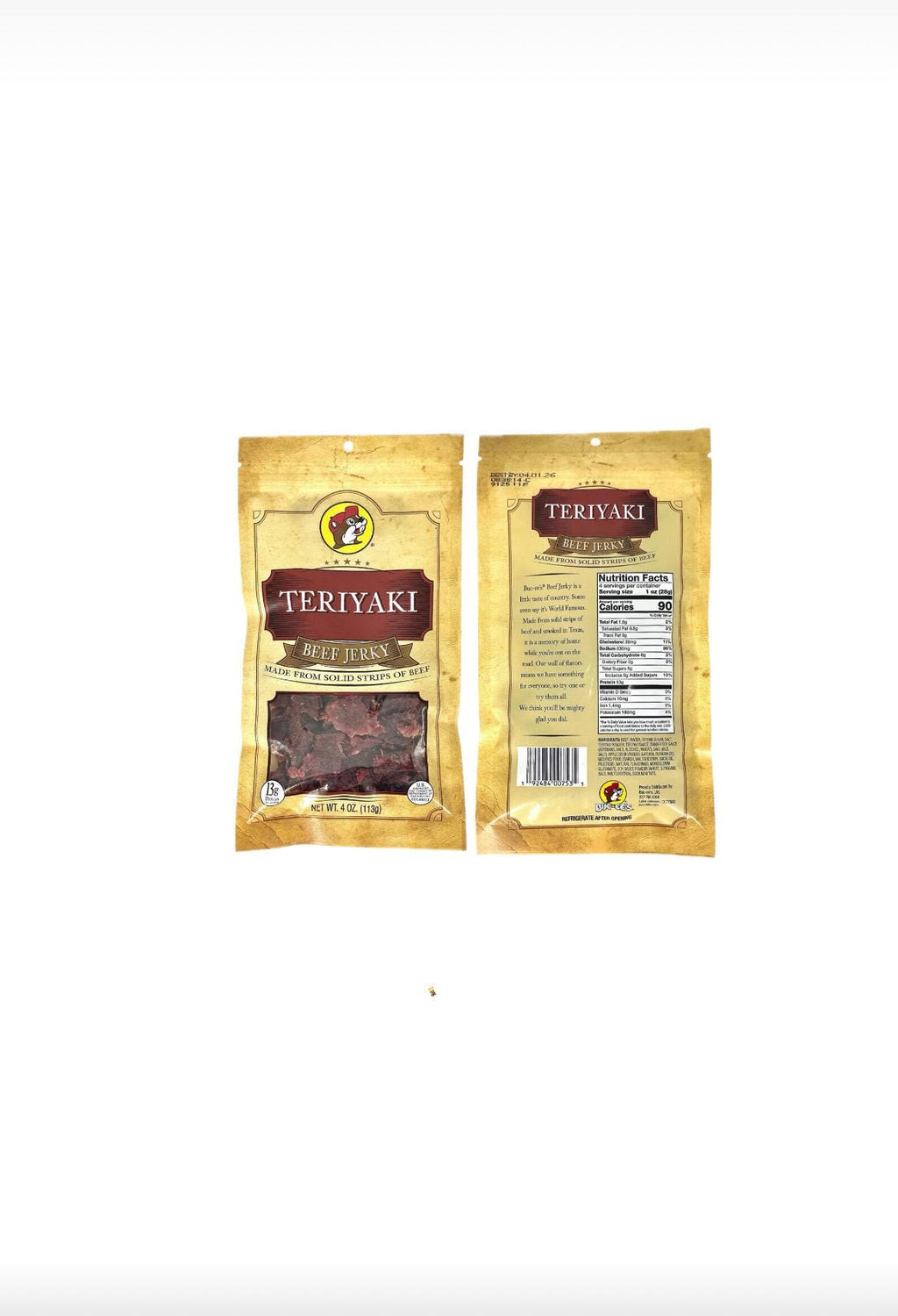 Buc-ee’s Teriyaki Beef Jerky - Resealable Bag 4oz (113g) X3 (Mix & Match with all 15 Flavours, message me with requests)