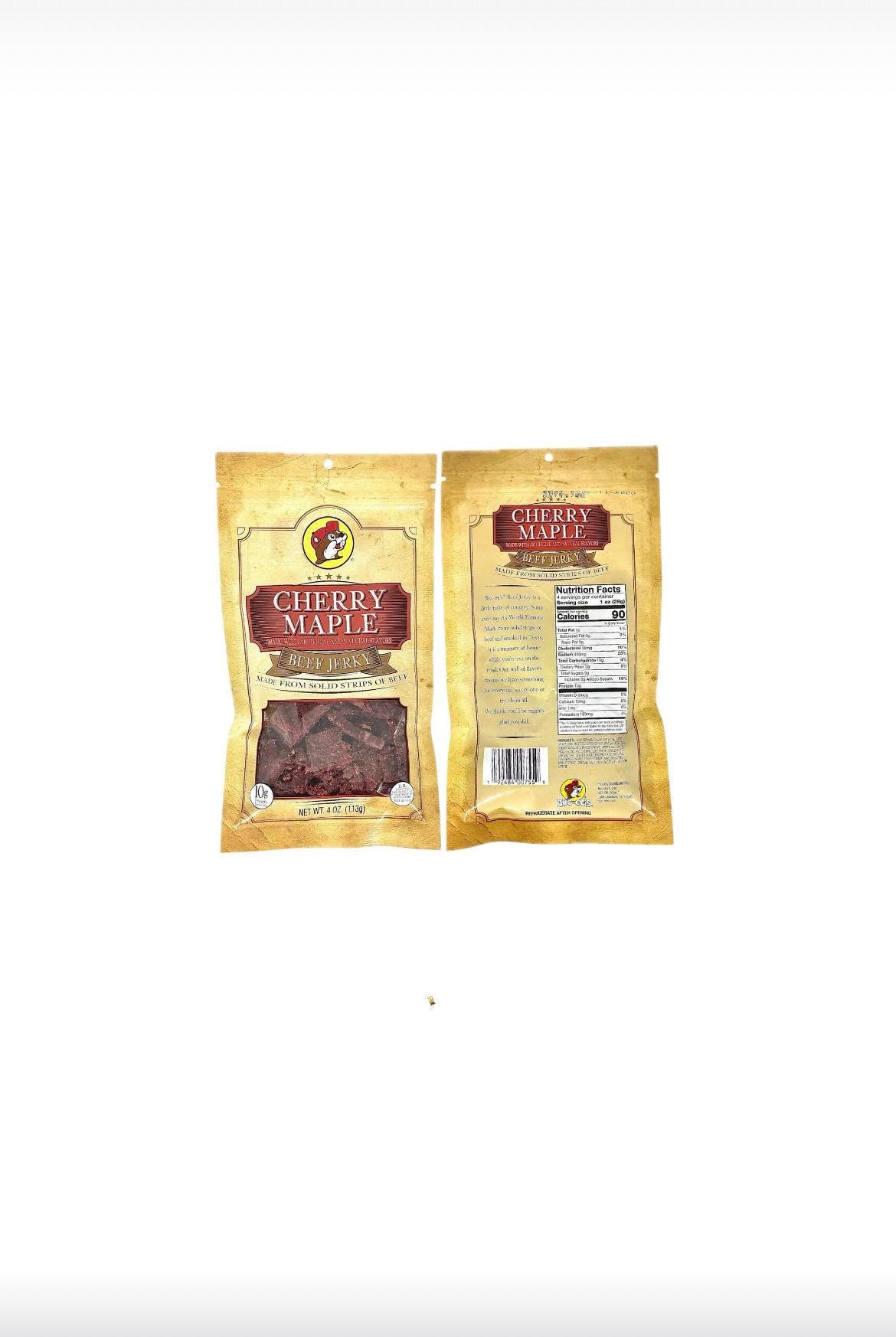 Buc-ee’s Cherry Maple Beef Jerky - Resealable Bag 4oz (113g) X3 (Mix & Match with all 15 Flavours, message me with requests)