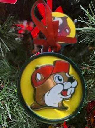 Buc-ee’s Logo Hanging Decoration, Wooden Ornament, Car Accessory, Office Decor, Bucees Logo, Texas Gift, Housewarming Gift 3"
