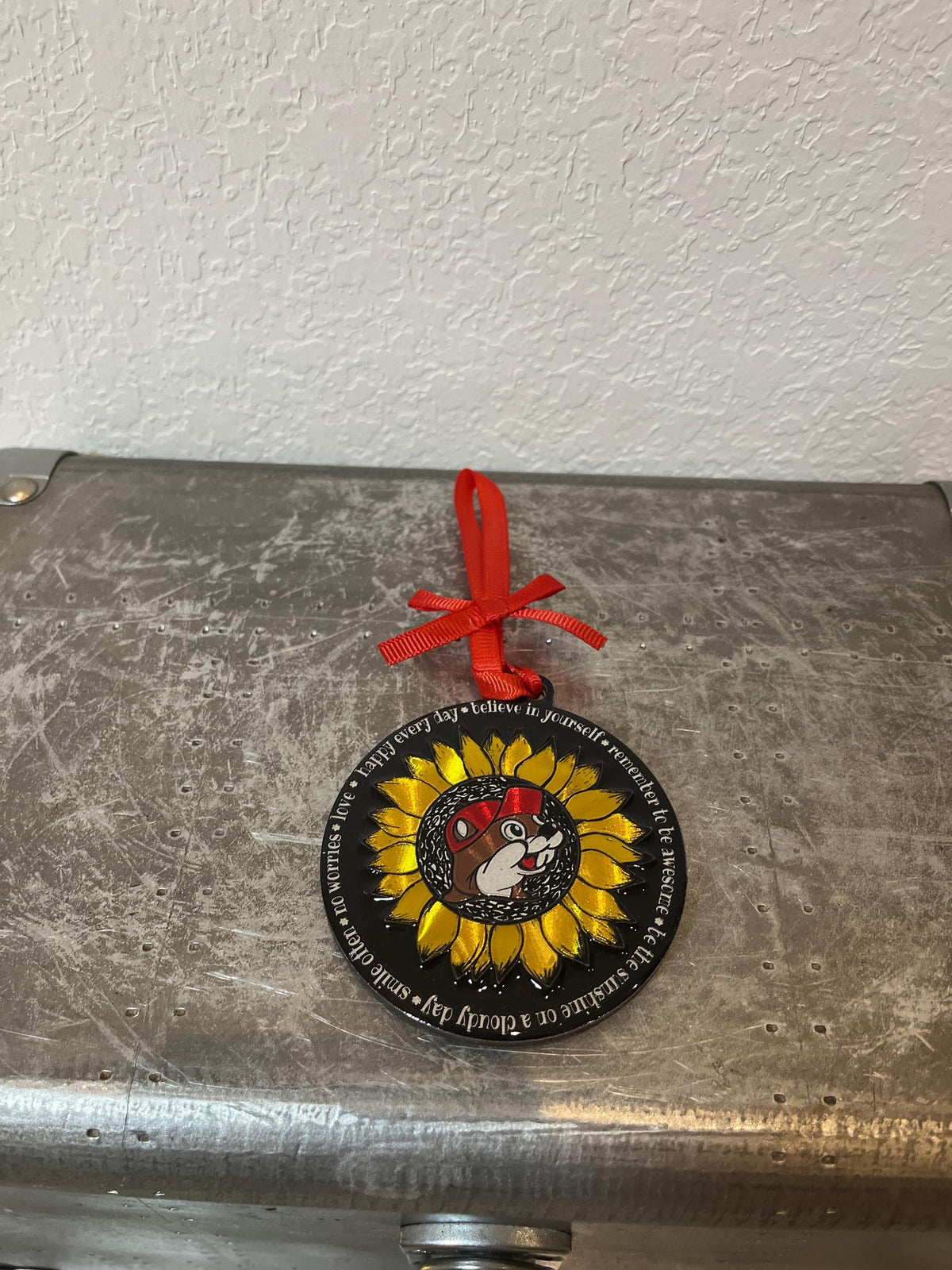 Buc-ee’s Sunflower Hanging Decoration, Wooden Ornament, Valentines Gift, Bucees Logo, Texas Gift, Inspirational Quotes, Spiritual Gift 3"