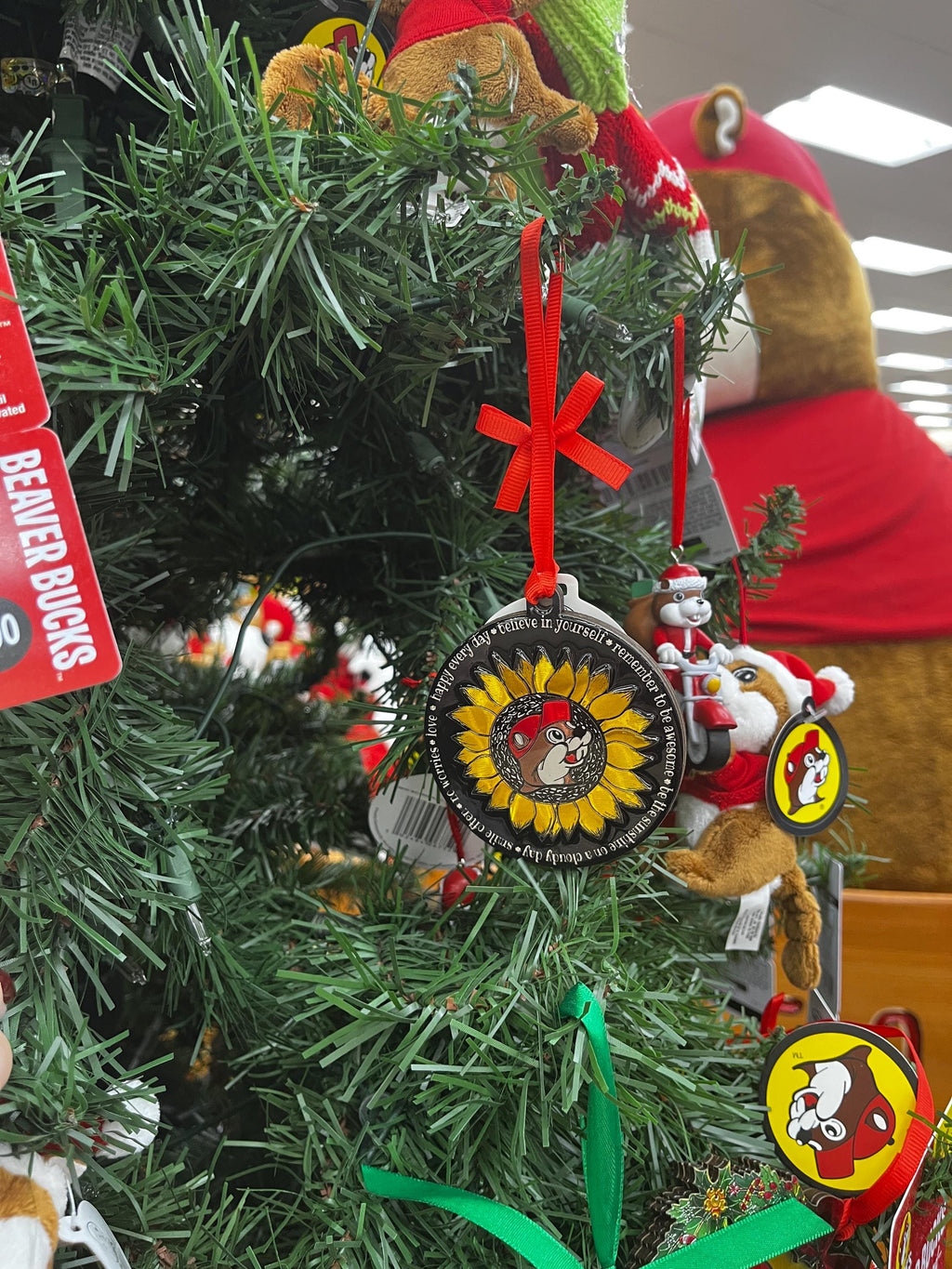 Buc-ee’s Sunflower Hanging Decoration, Wooden Ornament, Valentines Gift, Bucees Logo, Texas Gift, Inspirational Quotes, Spiritual Gift 3"