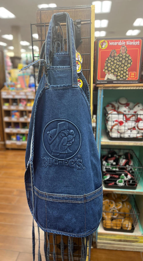 Buc-ee's Denim Apron - Beaver Logo, Adjustable Chef Apron