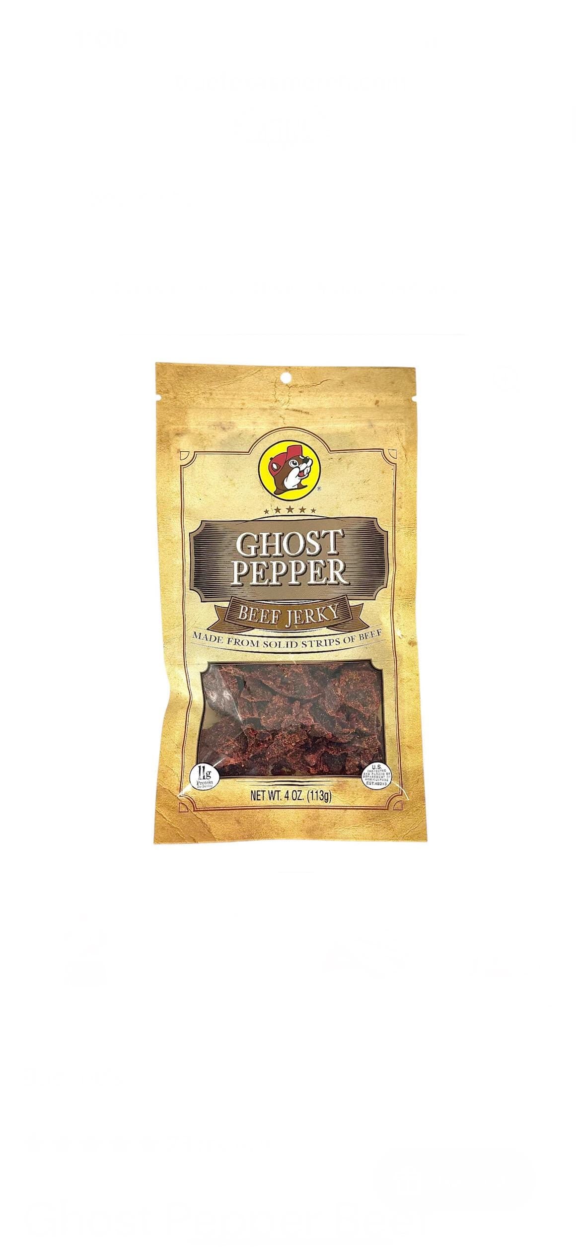 Buc-ee’s Ghost Pepper Beef Jerky - Resealable Bag 4oz (113g)
