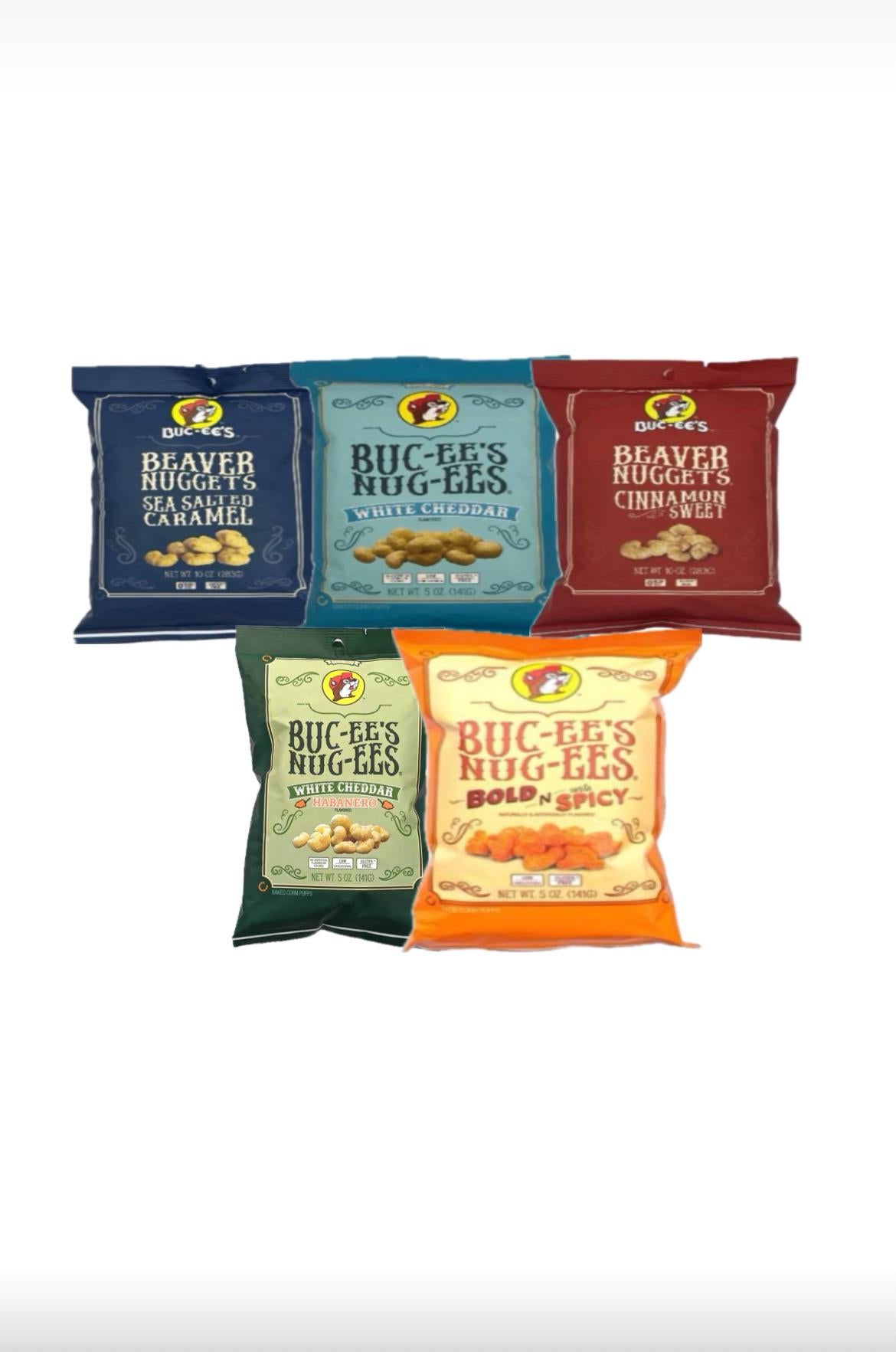 Buc-ee's Beaver Nuggets, Baked Corn Puffs, Variety Flavors
