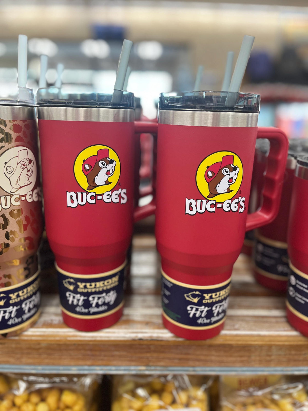 Buc-ee’s Tumbler, Red 40oz Cup, Travel Mug, Double Wall Insulated Stainless Steel, 10.5" Tall