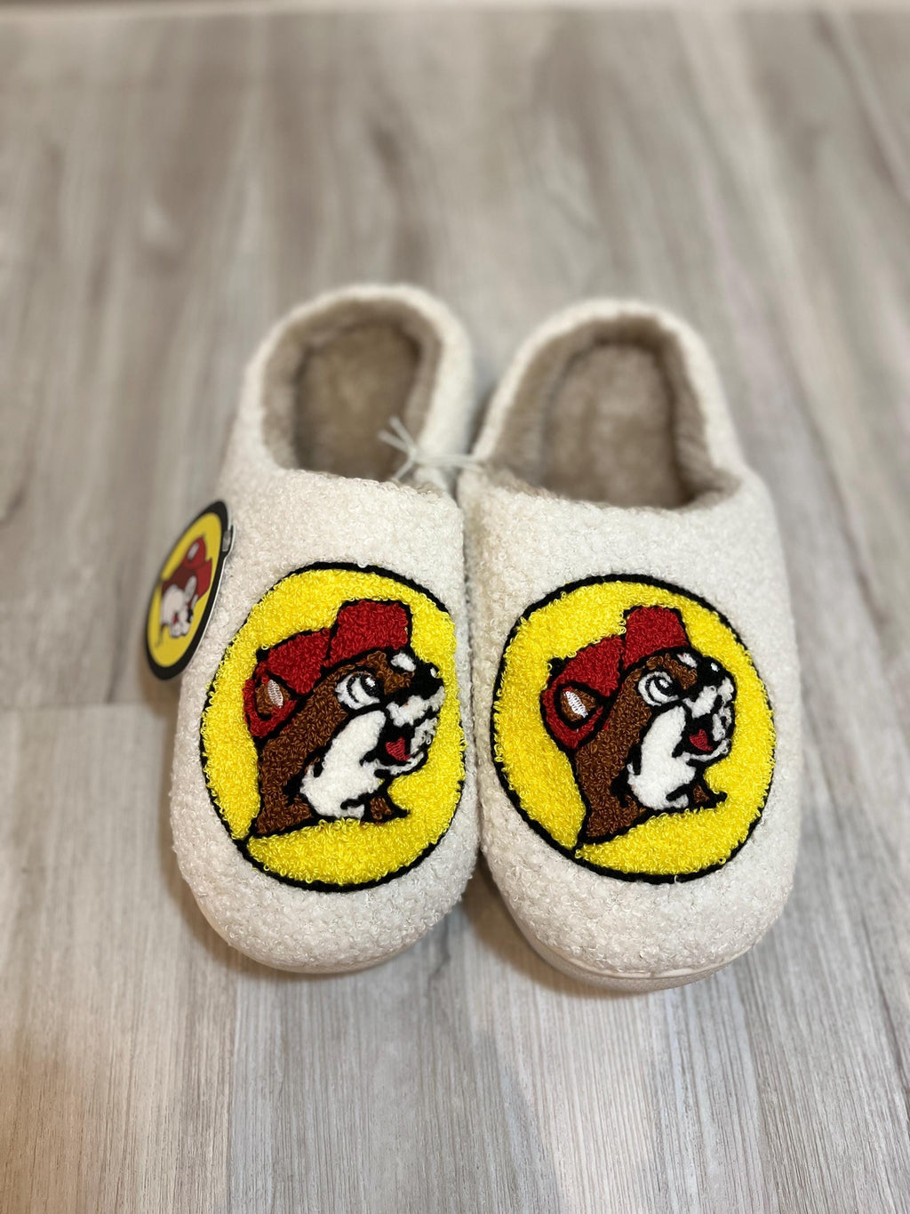 Buc-ee's Slippers, Womens Slippers, Cozy Sherpa Slippers, Classic Bucees Logo, Very Soft and Comfortable, Valentines Gift, Gift for her