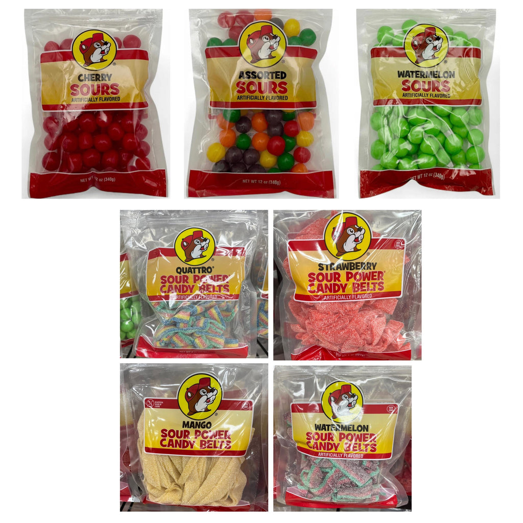 Buc-ee’s Sour Candy - Balls, Belts, or Variety Pack