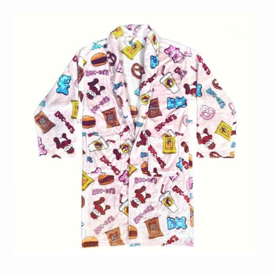 Buc-ees Pink SNACKS Robe, Valentines Day Gift, Birthday Gift, Mothers Day Gift, Gift for her, Matching Items available, One Size, Stock Low*