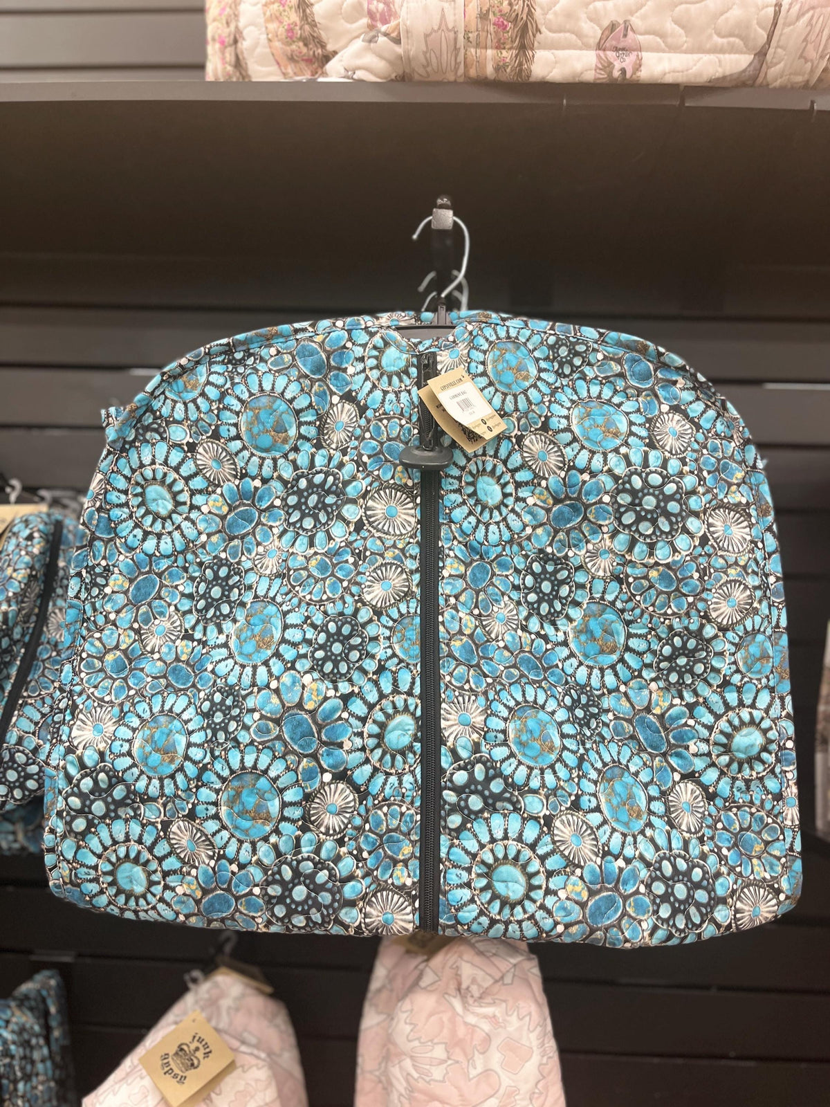 Buc-ee’s Turquoise Gems Quilted Western Boot Bag