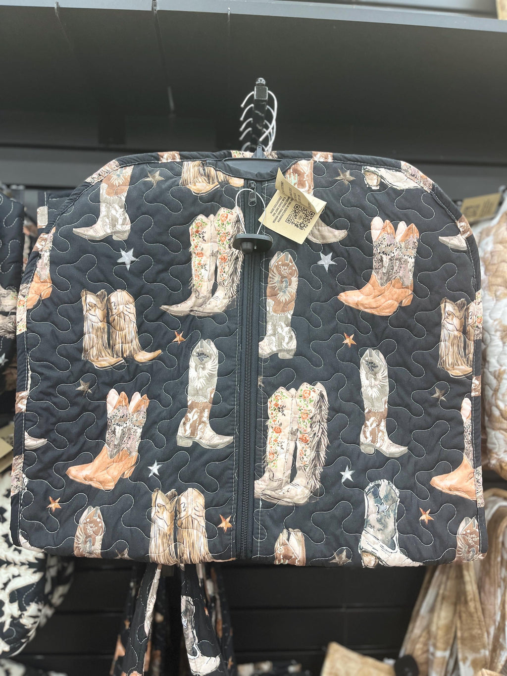 Buc-ee’s Quilted Western Boot Bag, Cowgirl Boots Print