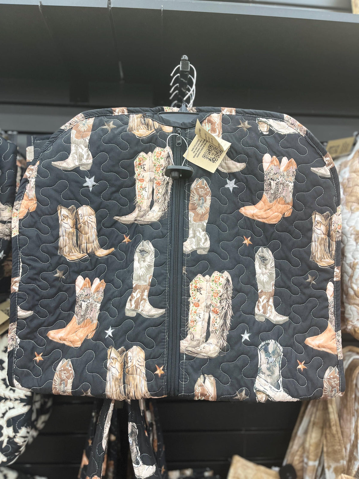 Buc-ee’s Quilted Western Boot Bag, Cowgirl Boots Print