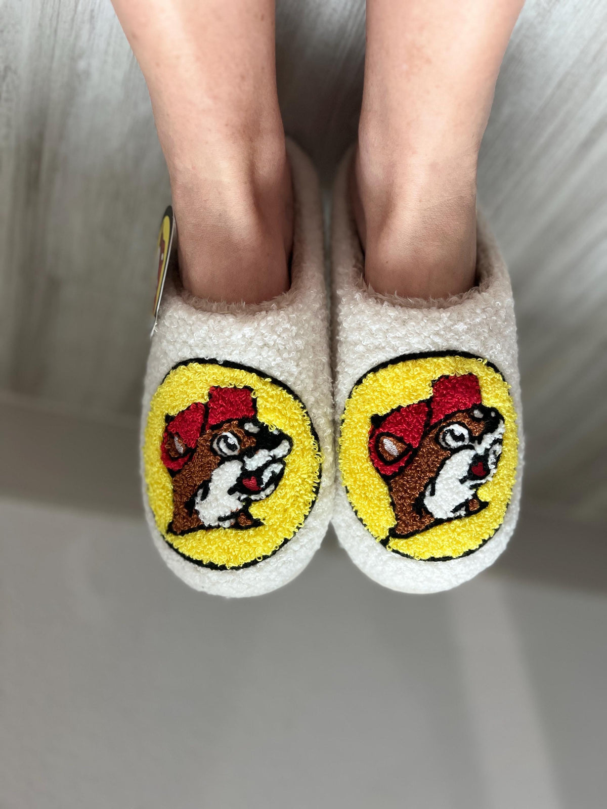 Buc-ee's Slippers, Womens Slippers, Cozy Sherpa Slippers, Classic Bucees Logo, Very Soft and Comfortable, Valentines Gift, Gift for her