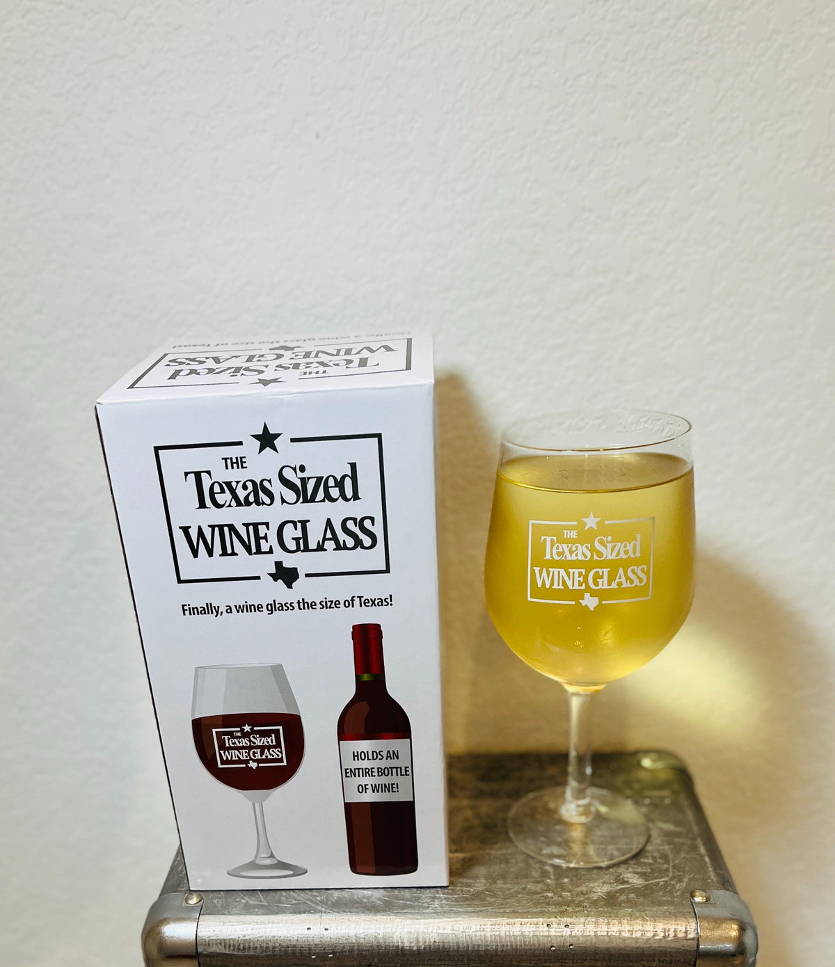 Texas Wine Glass, Large Wine Glass, Holds Full Bottle, Gift for her, gift for him, wine gift, wine lovers gift, everything’s bigger in Texas
