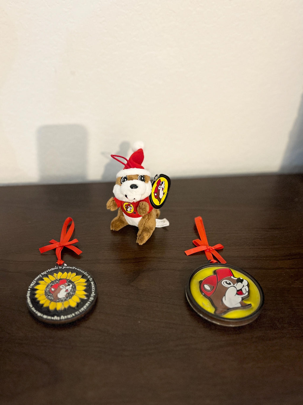 Buc-ees Original Ornament, Wooden Ornament, Valentines Tree Ornament, Valentines Decor, Bucees Logo, Texas Gift, Pack of 3, Mix and Match 3"