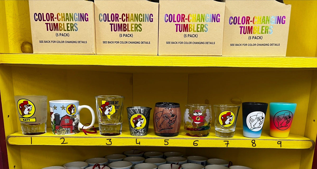 Buc-ee's Shot Glasses, Double Shot Glasses, Single Shot Glasses, Mug/ Metal/ Silicone/ Barrel Shot Glass, Bucees Souvenir, Party Glasses