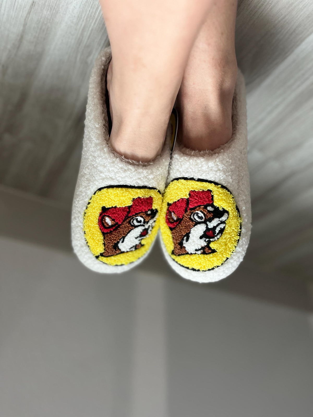 Buc-ee's Slippers, Womens Slippers, Cozy Sherpa Slippers, Classic Bucees Logo, Very Soft and Comfortable, Valentines Gift, Gift for her