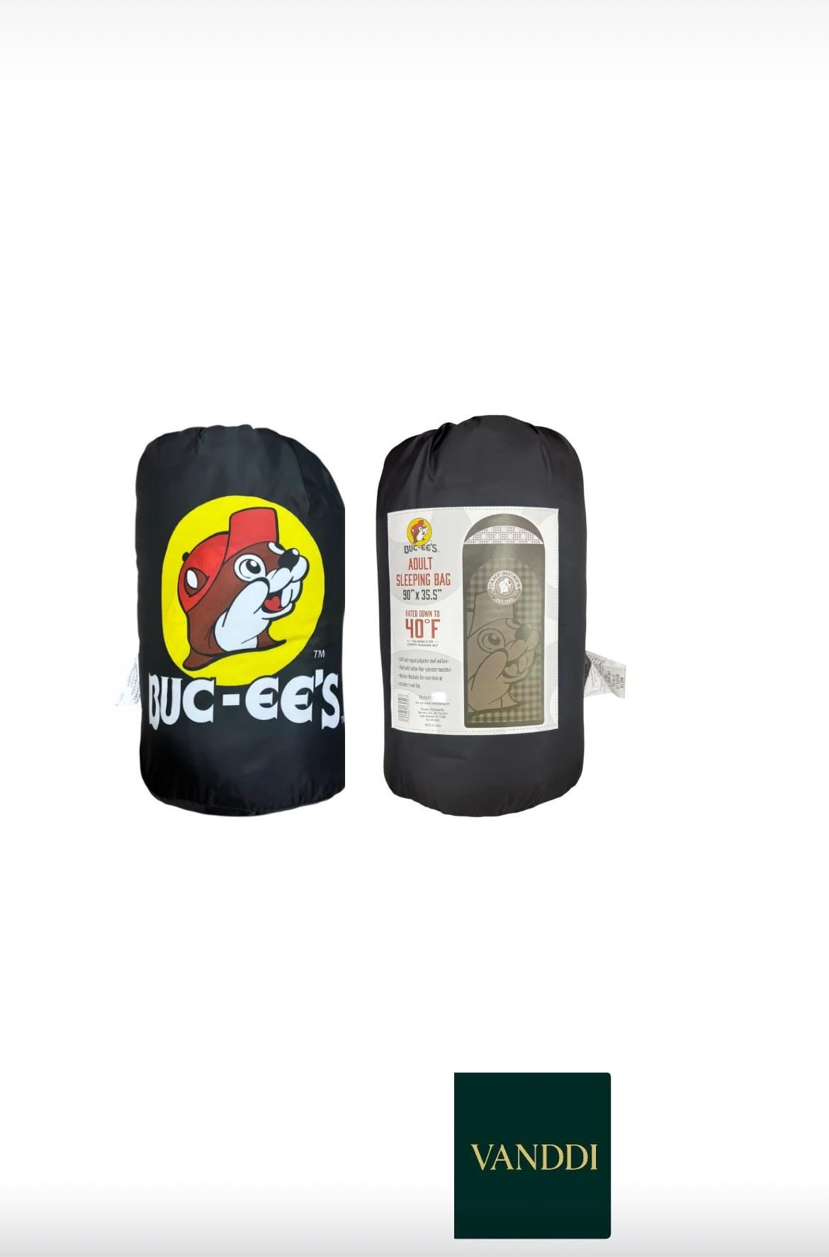 Buc-ee’s Adult Sleeping Bag in Black 90”X35.5”