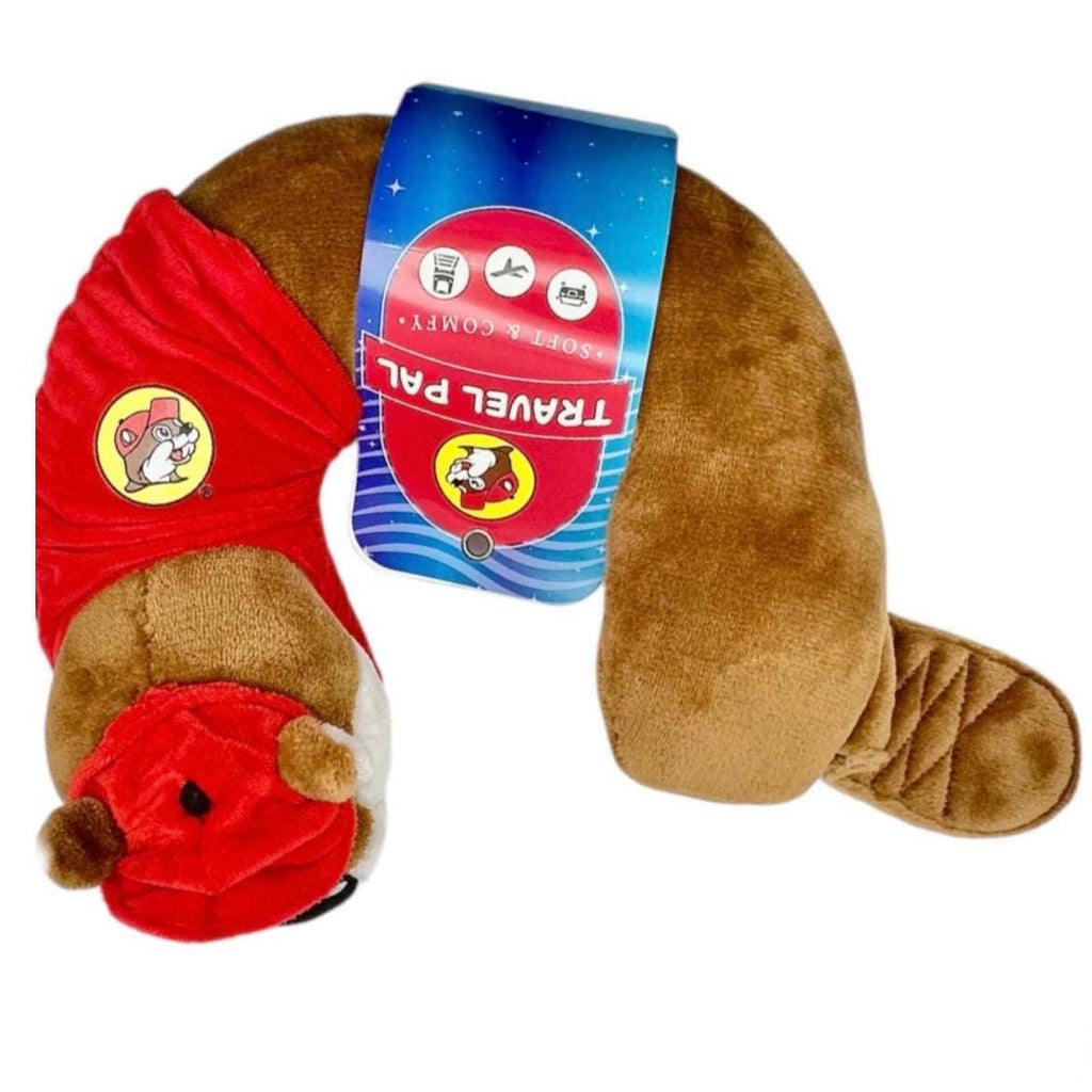 Buc-ee’s Travel Pillow, Travel Pal Neck Pillow, Buc-ee’s Logo, Black Memory Foam, Gift for kids, gift for teens, gift for her, gift for him