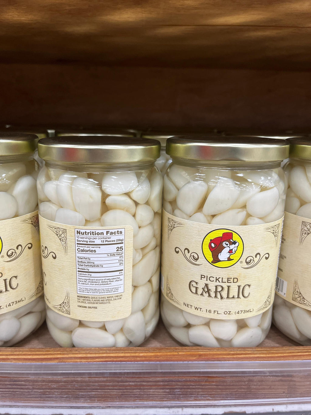Buc-ee’s Pickled Garlic, Gift for Food Lovers, Bucees Taste Trend, Jarred Food, Texas Snack Gift, 16oz