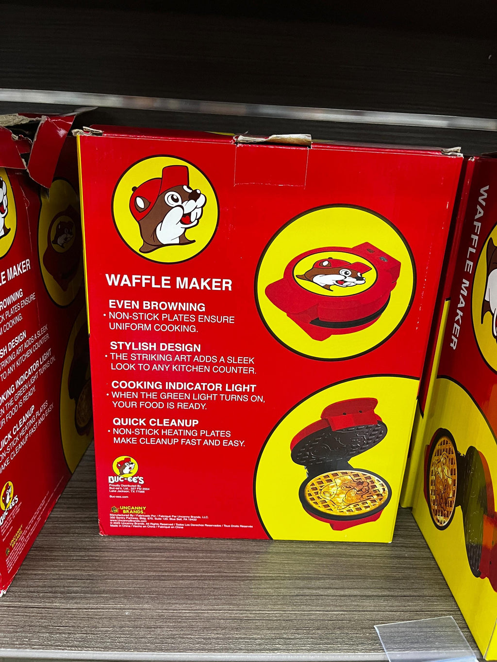 Buc-ee’s Waffle Maker, Christmas Breakfast, Waffles, Bucees Beaver Logo imprinted on every Golden Waffle, Christmas Family Gift, Non Stick