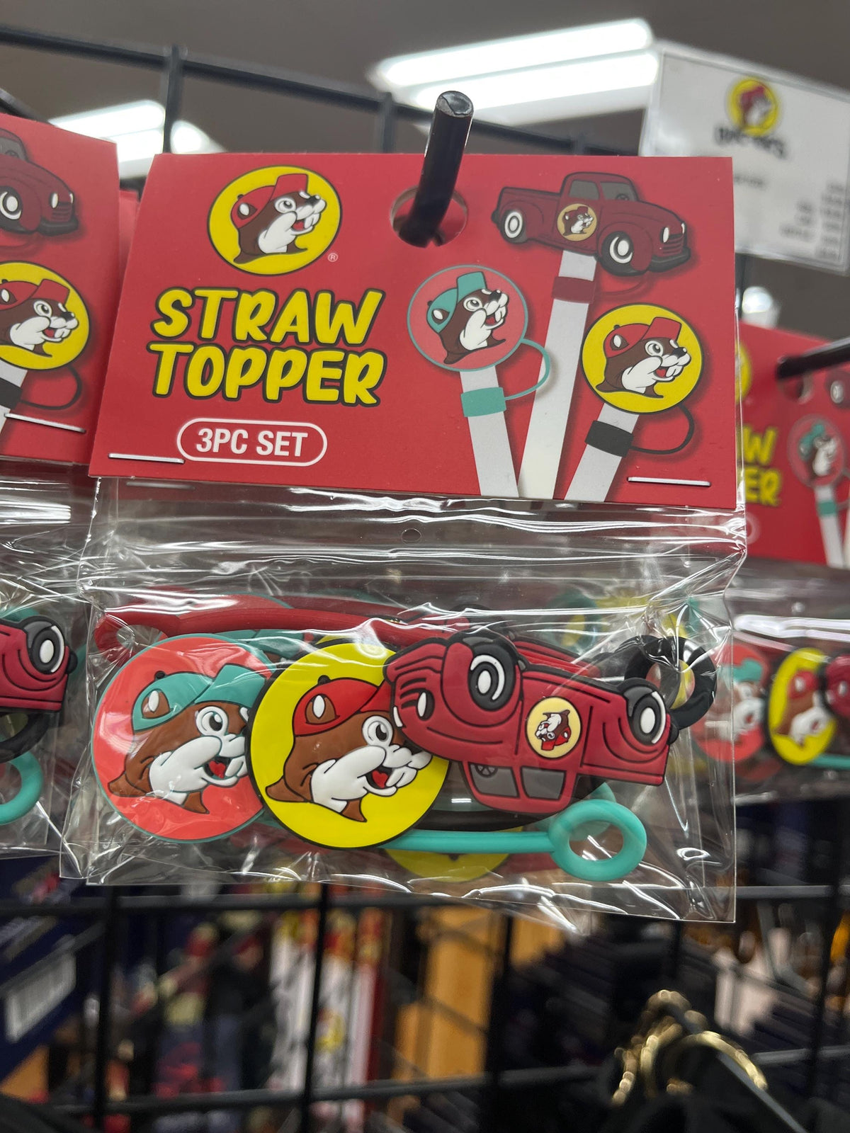Buc-ee’s Straw Stoppers, Pack of 3 Stoppers, Silicone Toppers, Bucees Tumbler, 3 different designs