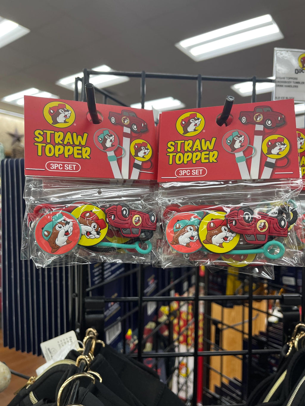Buc-ee’s Straw Stoppers, Pack of 3 Stoppers, Silicone Toppers, Bucees Tumbler, 3 different designs
