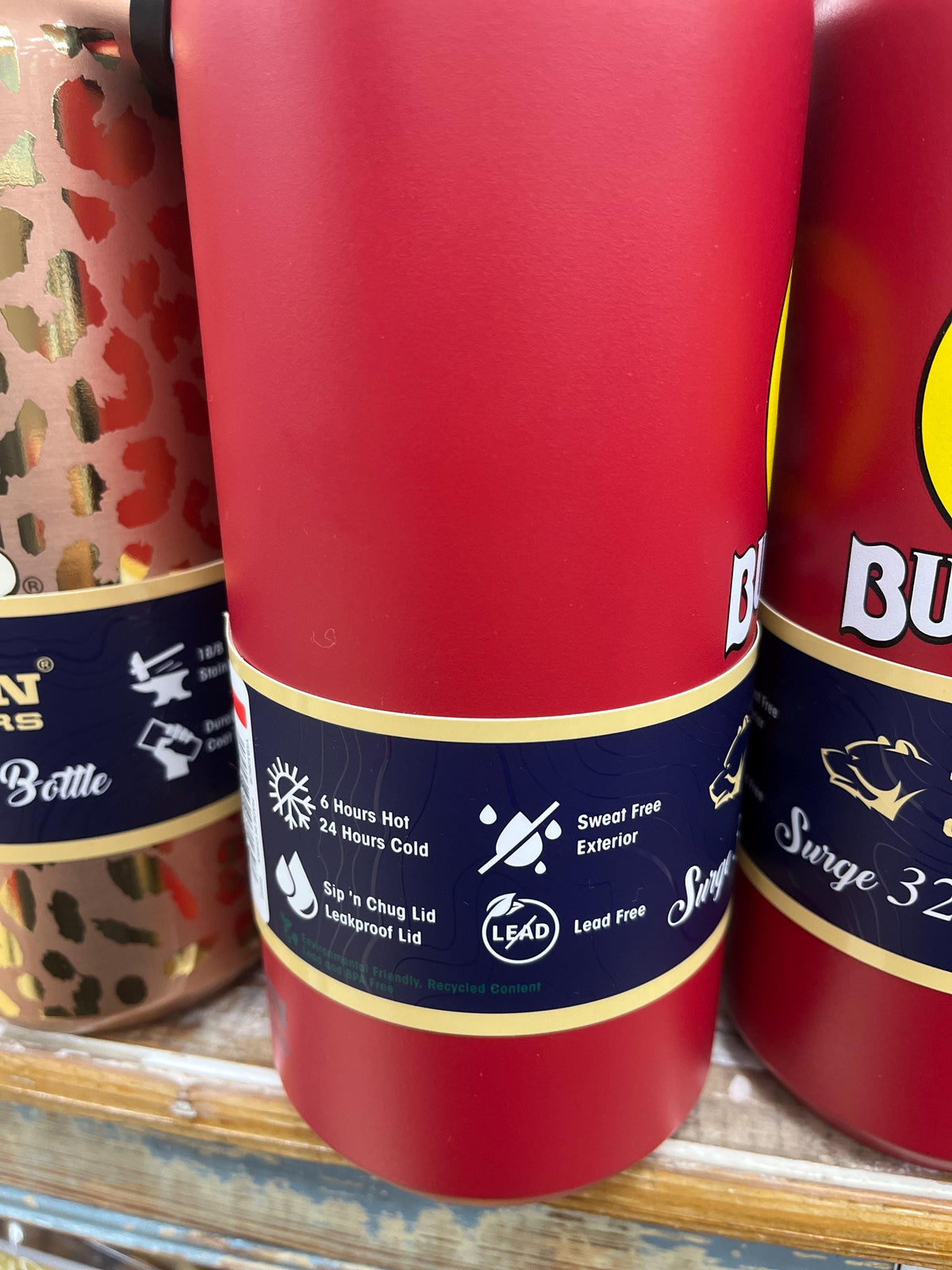 Buc-ees 32oz Water Bottle, Surge Water Bottle, Bucees Tumbler, Red Water Bottle, Coffee Mug, Coffee Cup, Christmas Gift, Stocking Stuffers