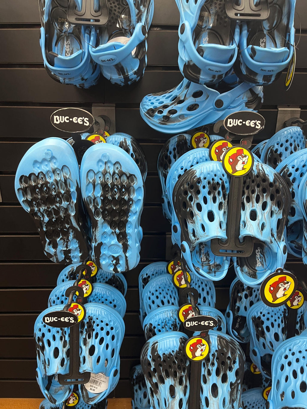 Kids Buc-ees Crocs, Blue Swirl Foam Shoes, Lightweight Sandals, Slip On/ Off, Water Shoes, Kids Clogs, Gift for Kids, Child Crocs, Kid Crocs