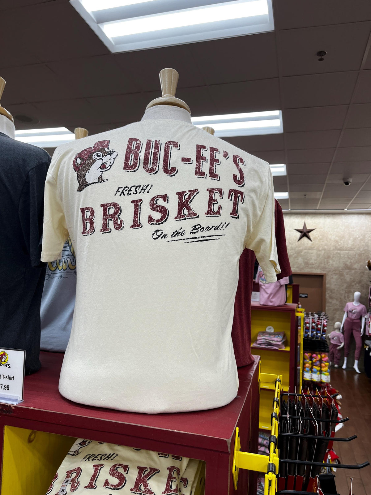 Buc-ee’s Brisket Tshirt, "Fresh Brisket On The Board", Bucees Mens Tshirt, Texas Gift, Valentines Gift, Gift for Him, Matching Hat Available