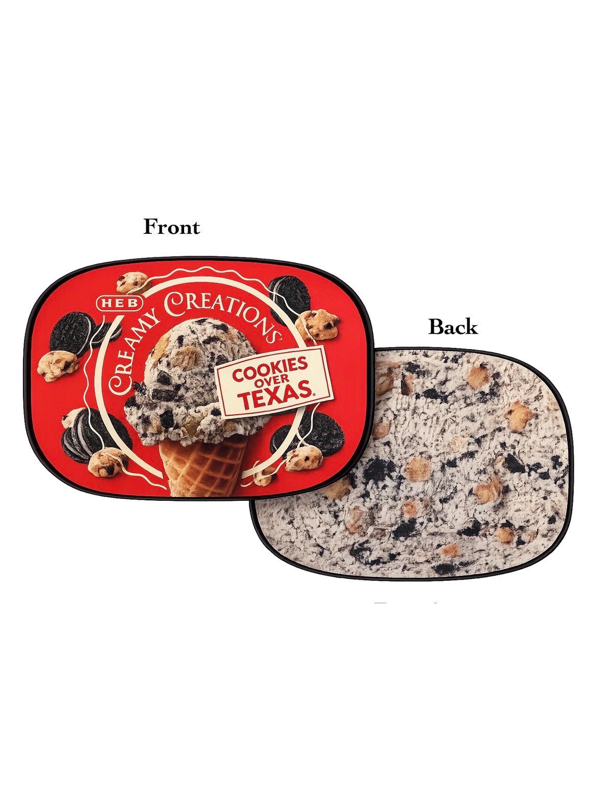 HEB Creamy Creations Double Sided Throw, Valentines Gift, Limited, Seasonal, Cookies over Texas Ice Cream Blanket, Ice Cream Throw, 50”x70”