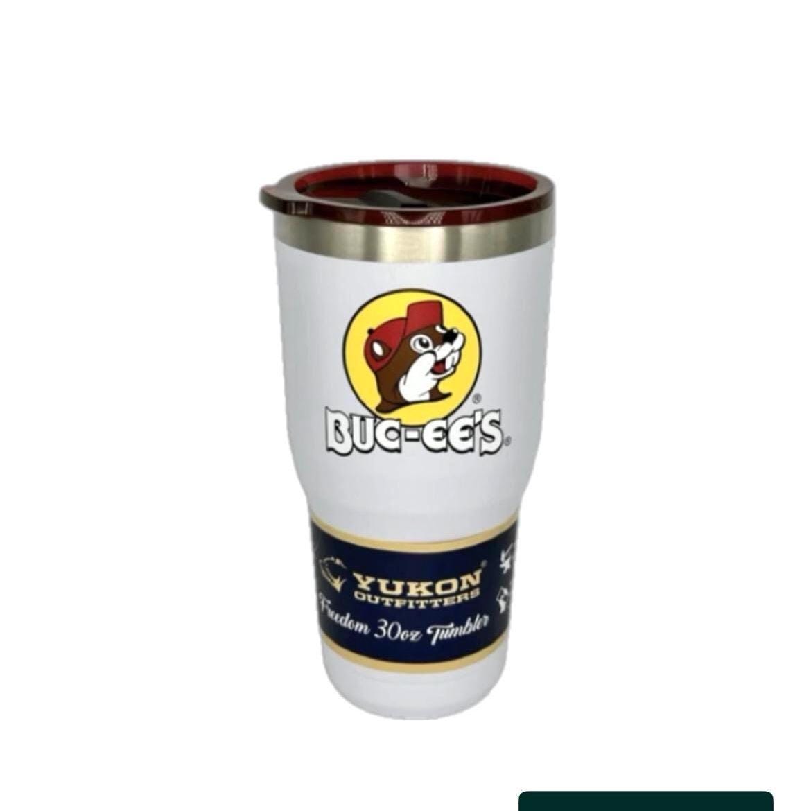 Buc-ee's White Logo Stainless Steel Tumbler, 30oz Insulated