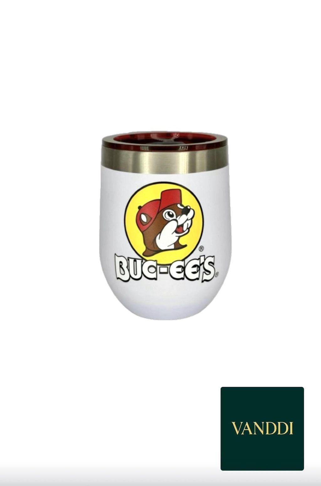 Buc-ee's Logo Tumbler, Insulated Stainless Steel Wine Glass 10oz
