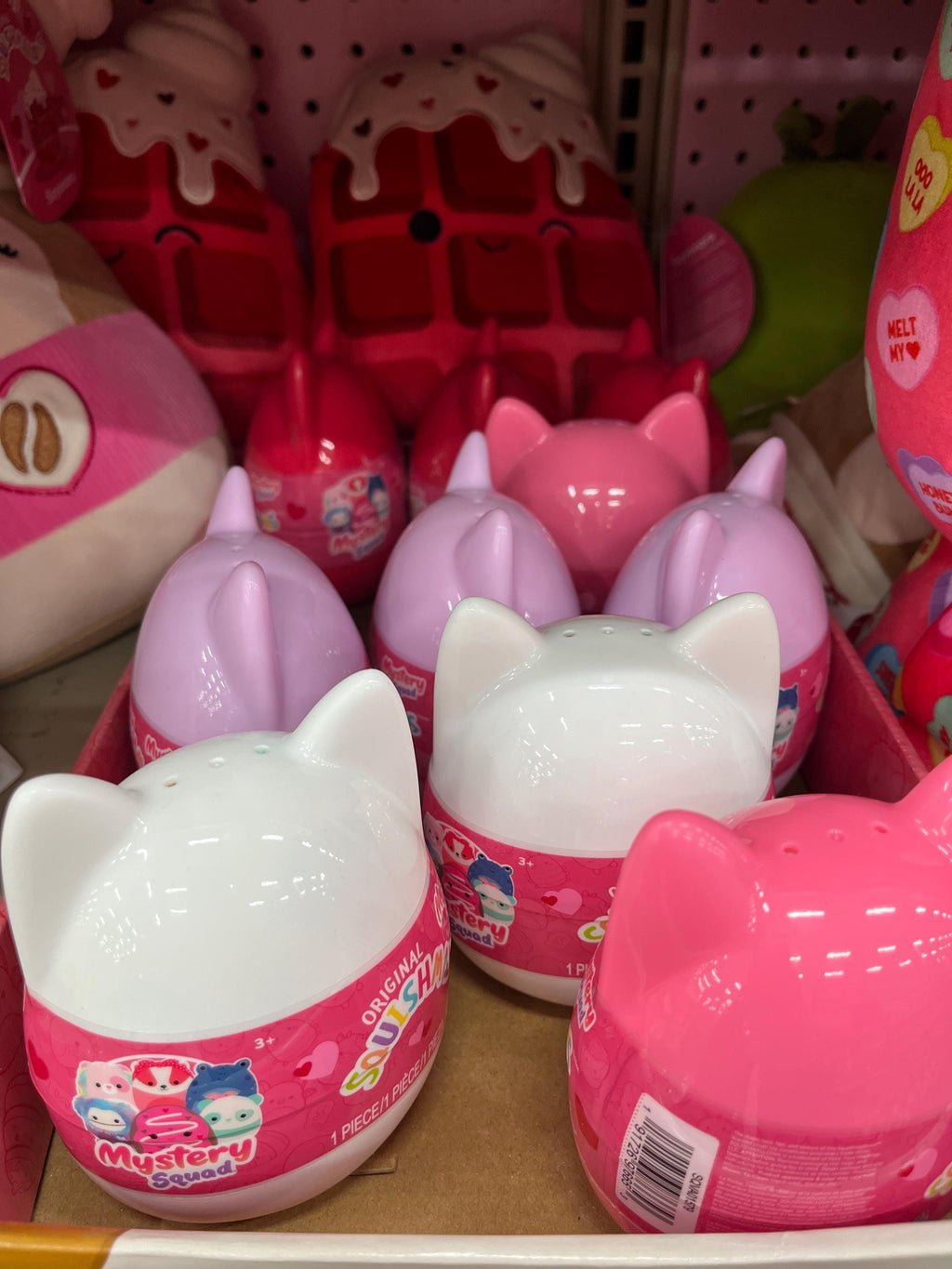 Valentines MYSTERY Squishmallow- Sold at HEB, Mystery Squad Surprise Egg in 4 Colors, 4” Plush Toy Inside Capsule, Viral & Selling Fast*