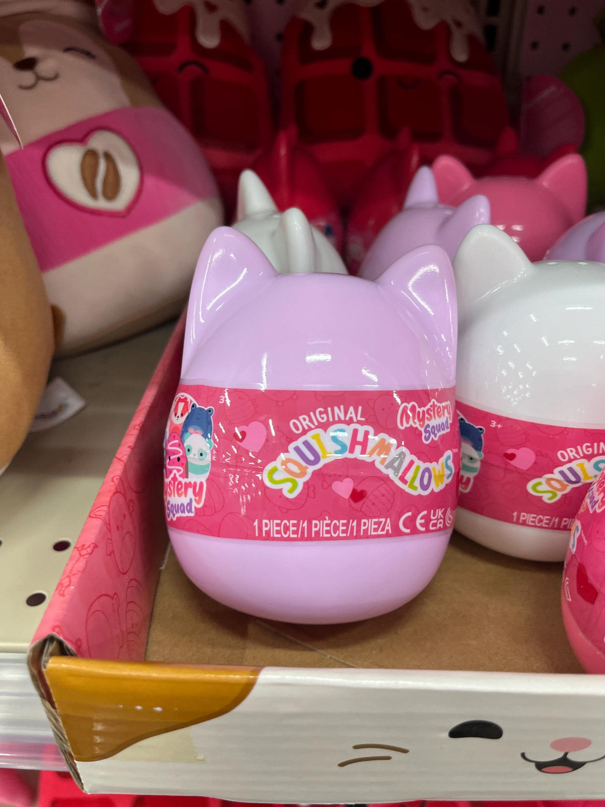 Valentines MYSTERY Squishmallow- Sold at HEB, Mystery Squad Surprise Egg in 4 Colors, 4” Plush Toy Inside Capsule, Viral & Selling Fast*