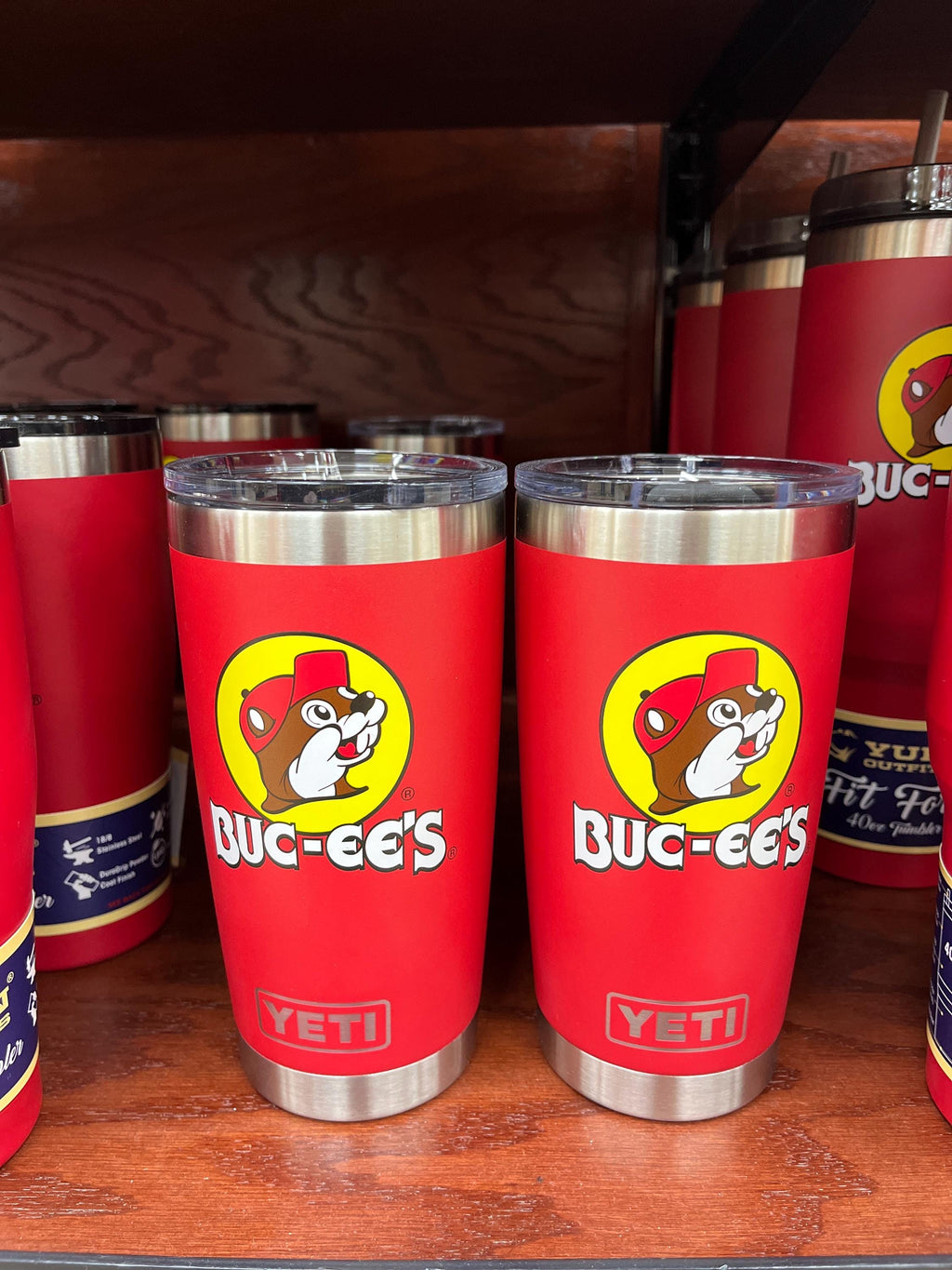 Buc-ee's NEW!! 20oz Red YETI, Stainless Steel Tumbler, Rambler 20oz Tumbler, Red with iconic Bucees Logo, Valentines Gift, Gift for her/ him