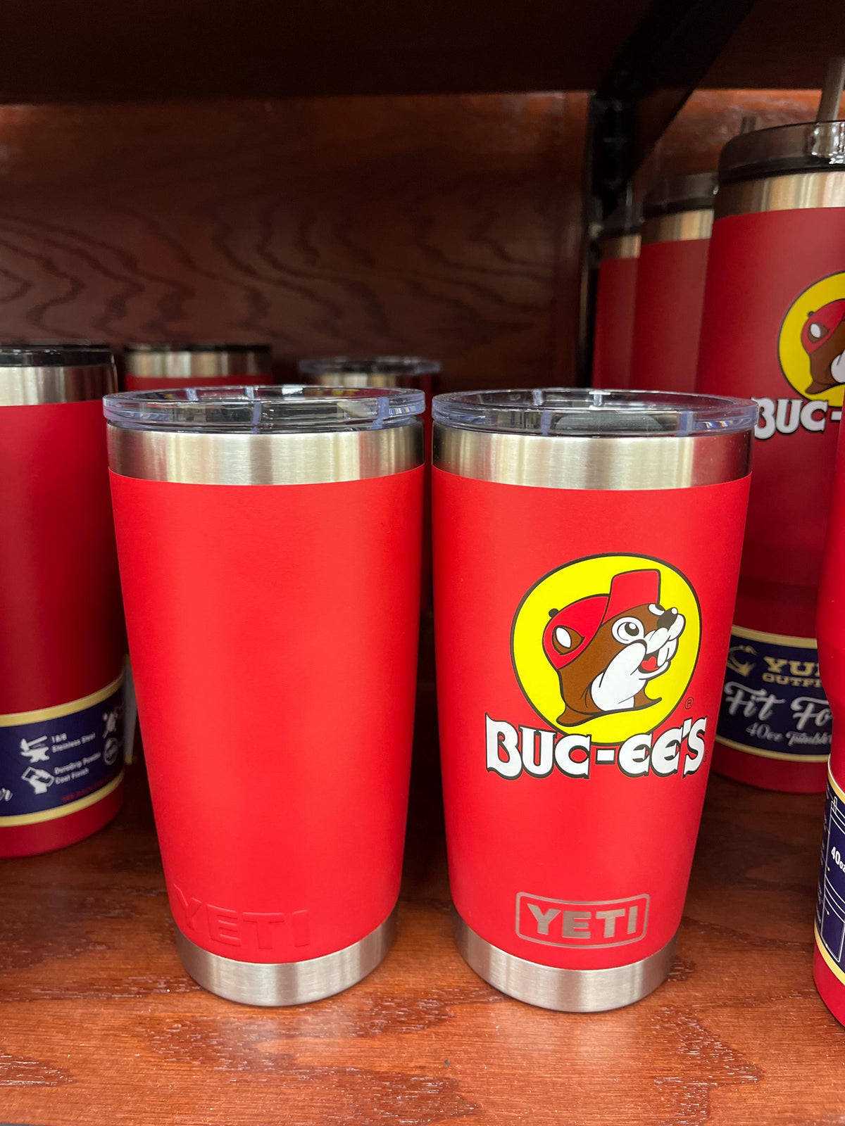Buc-ee's NEW!! 20oz Red YETI, Stainless Steel Tumbler, Rambler 20oz Tumbler, Red with iconic Bucees Logo, Valentines Gift, Gift for her/ him