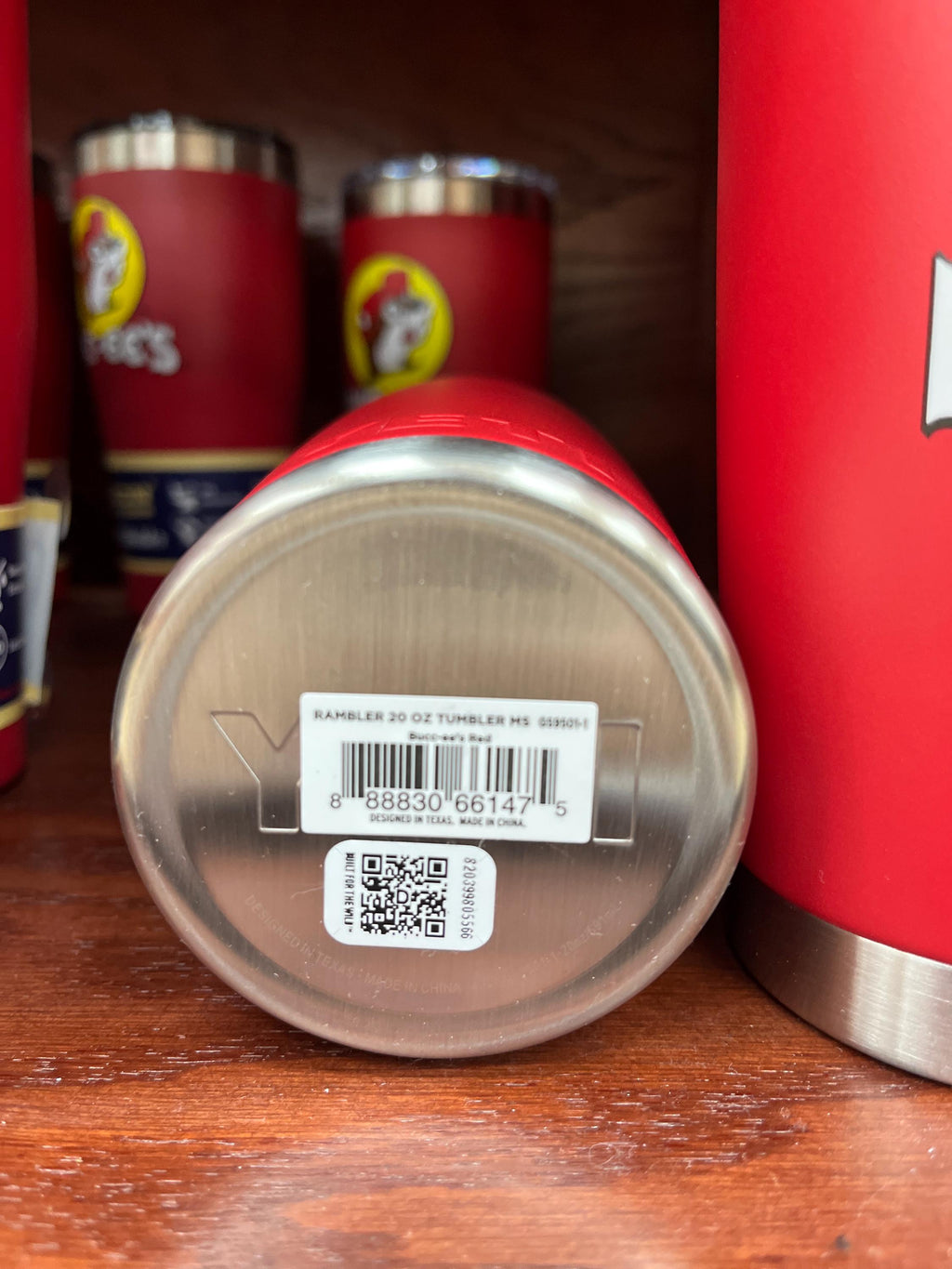 Buc-ee's NEW!! 20oz Red YETI, Stainless Steel Tumbler, Rambler 20oz Tumbler, Red with iconic Bucees Logo, Valentines Gift, Gift for her/ him