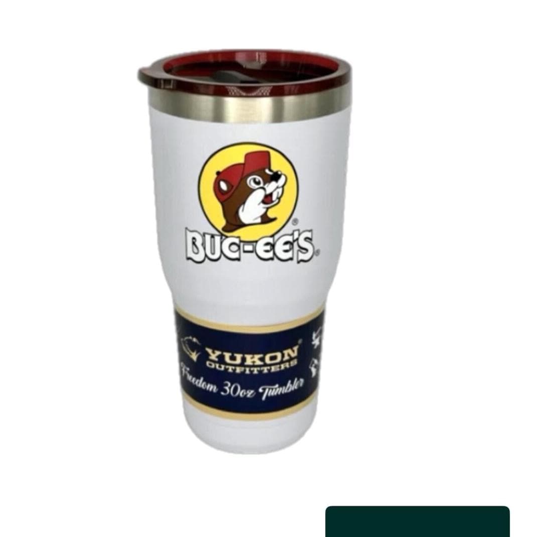 Buc-ee's White Logo Stainless Steel Tumbler, 30oz Insulated