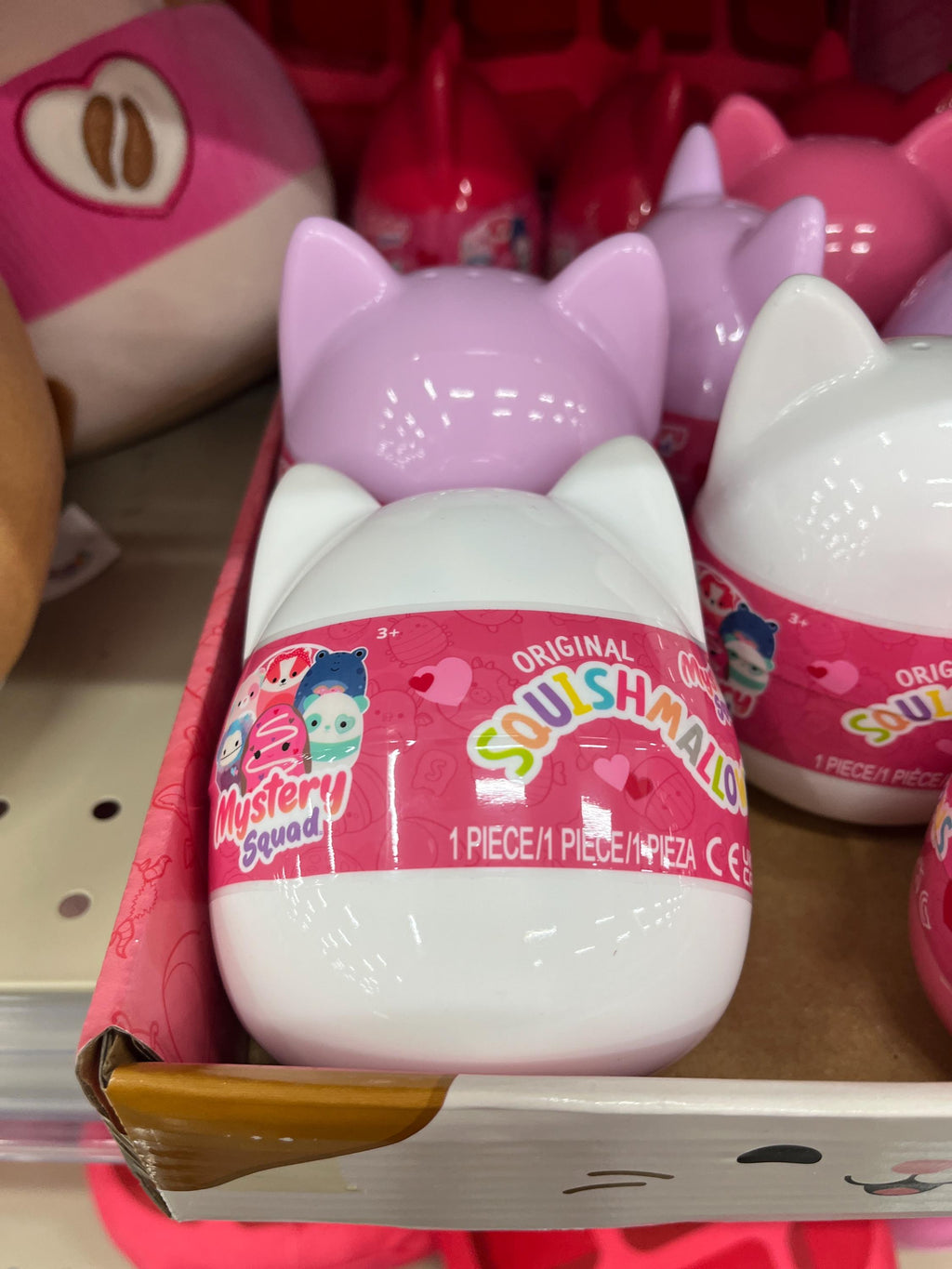Valentines MYSTERY Squishmallow- Sold at HEB, Mystery Squad Surprise Egg in 4 Colors, 4” Plush Toy Inside Capsule, Viral & Selling Fast*